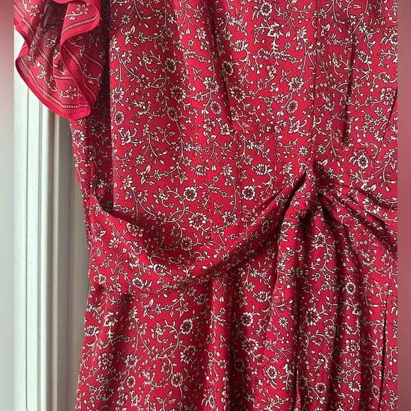 NWT Max Studio red mid-length dress - Picture 2 of 8